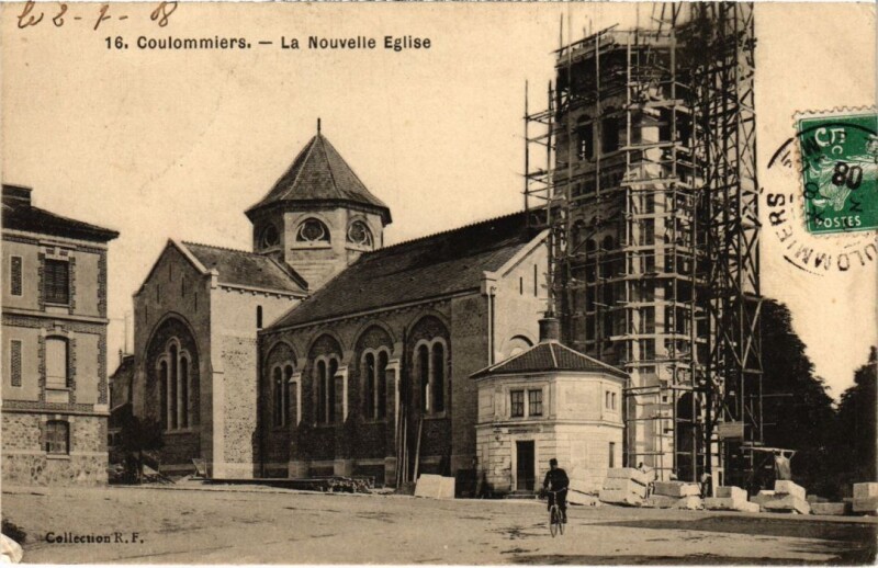 Carte postale ancienne Coulommiers La Nouvelle Eglise France à Coulommiers