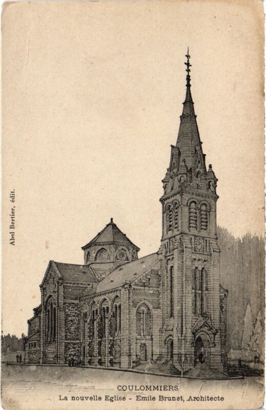 Carte postale ancienne Coulommiers La Nouvelle Eglise France à Coulommiers