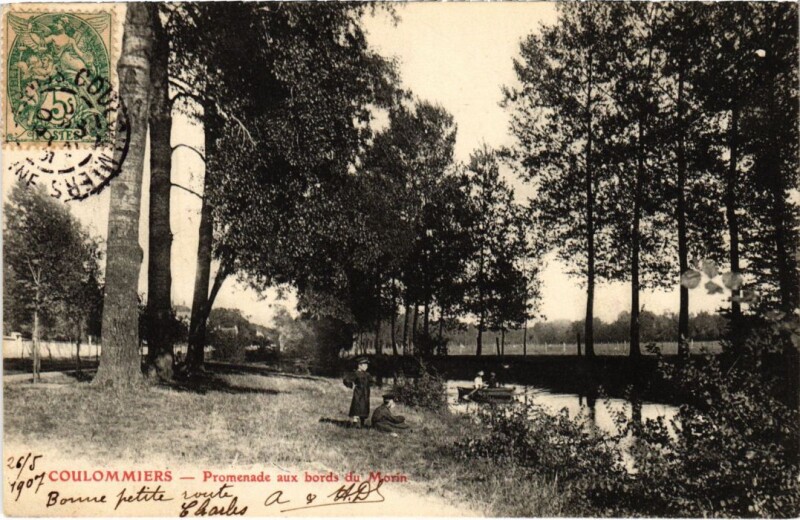 Carte postale ancienne Coulommiers Promenade aux Bords du Morin France à Coulommiers