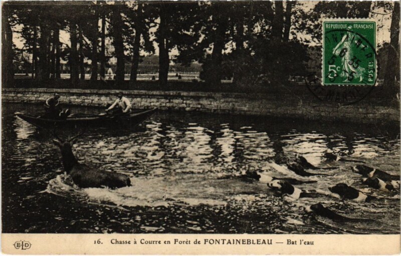 Carte postale ancienne Fontainebleau Bat l'Eau France à Fontainebleau