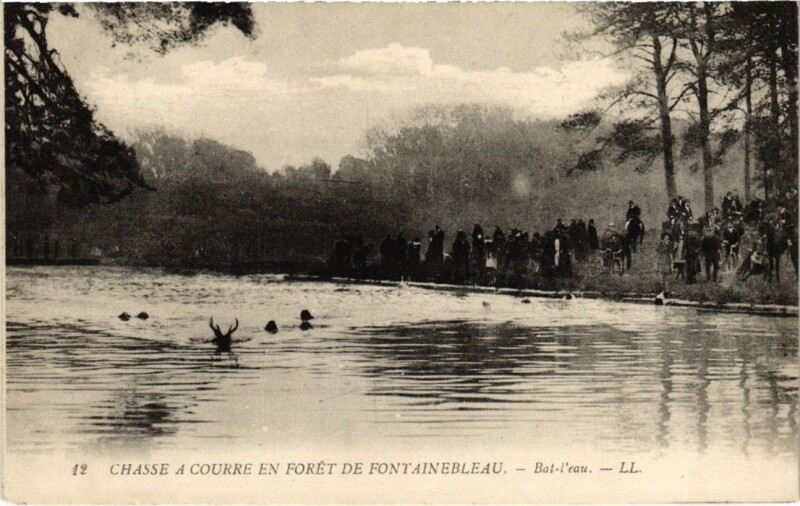 Carte postale ancienne Fontainebleau Bat-l'eau France à Fontainebleau