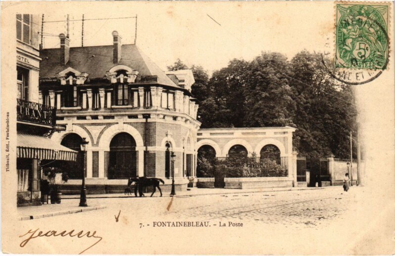 Carte postale ancienne Fontainebleau La Poste France à Fontainebleau