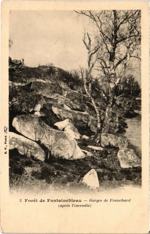Carte postale ancienne Fontainebleau Gorges de Franchard France à Fontainebleau