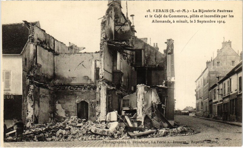 Carte postale ancienne Rebais La Bijouterie Pautreau France à Rebais