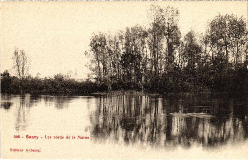 Carte postale ancienne Saacy Les bords de la Marne France