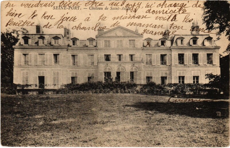 Carte postale ancienne Seine-Port Chateau de Saint-Assise France à Seine-Port