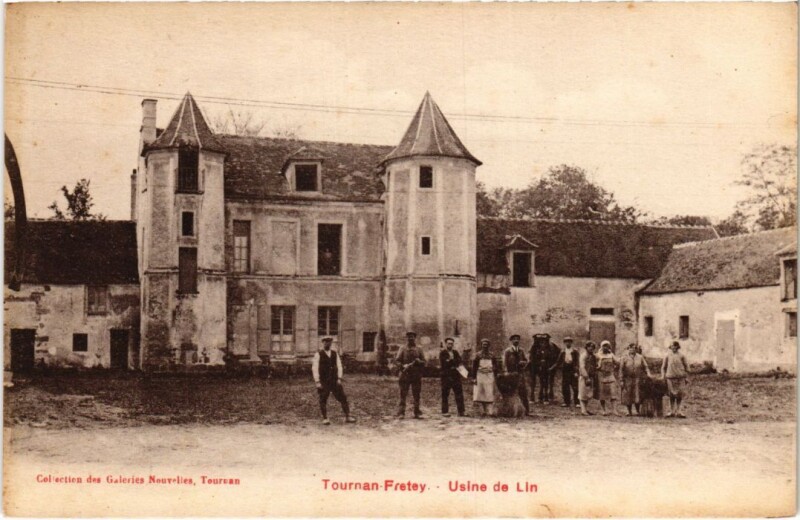 Carte postale ancienne Torunan-Fretey Usine de Lin France