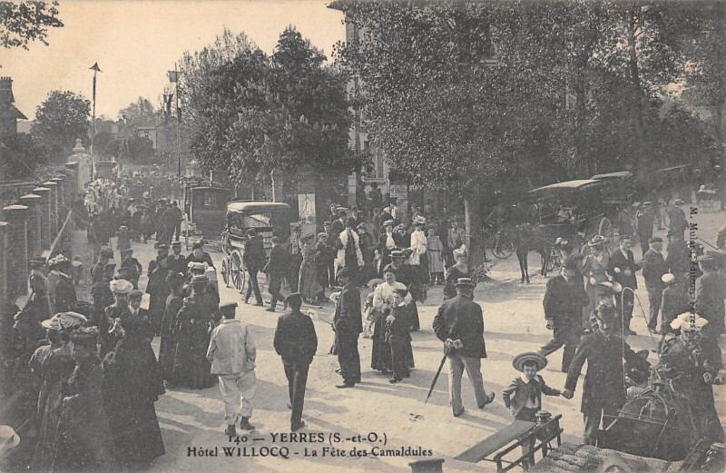 Carte postale ancienne Yerres - Hotel Willocq - Fete Des Camaldules à Yerres
