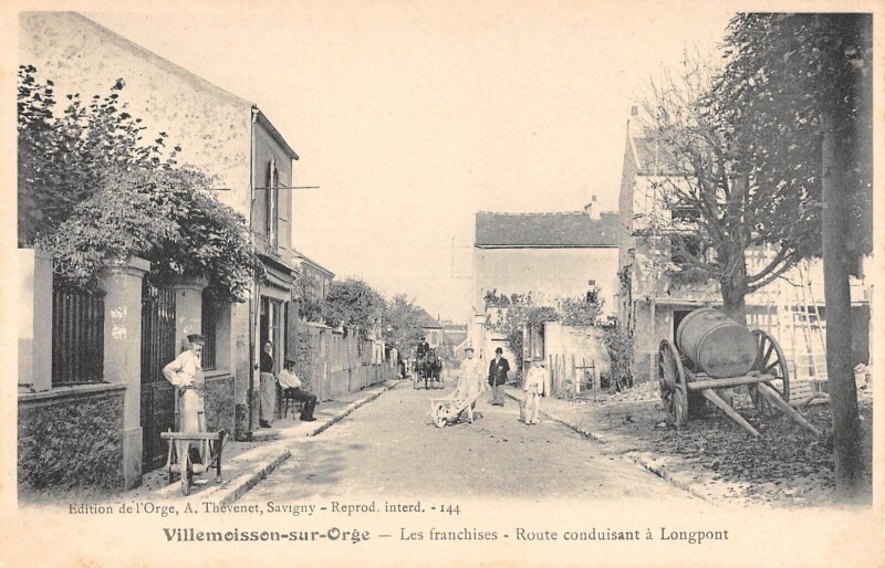 Carte postale ancienne Villemoisson Sur Orge / Les Franchises / Route Conduisant A Longpont à Villemoisson-sur-Orge