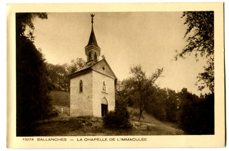 Carte postale ancienne Haute-Savoie Sallanches La Chapelle de l'Immaculée à Sallanches