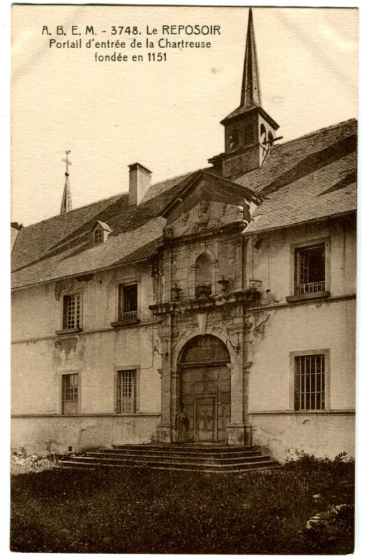 Carte postale ancienne Haute-Savoie Le Reposoir Portail d''Entrée de la Chartreuse au Reposoir