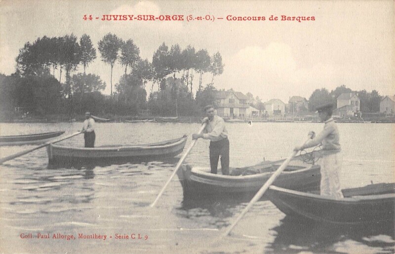 Carte postale ancienne Juvisy Sur Orge - Concours De Barques - cliché rare à Juvisy-sur-Orge