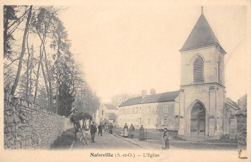 Carte postale ancienne Nainville - Eglise