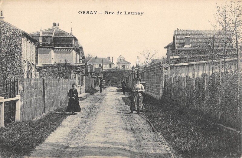 Carte postale ancienne Orsay - Rue De Launay à Orsay