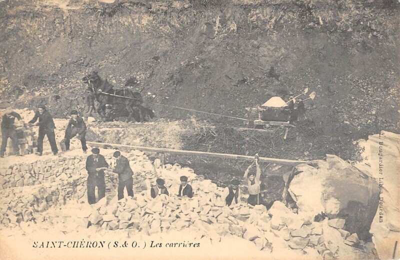 Carte postale ancienne Saint Cheron - Les Carrieres - Industrie