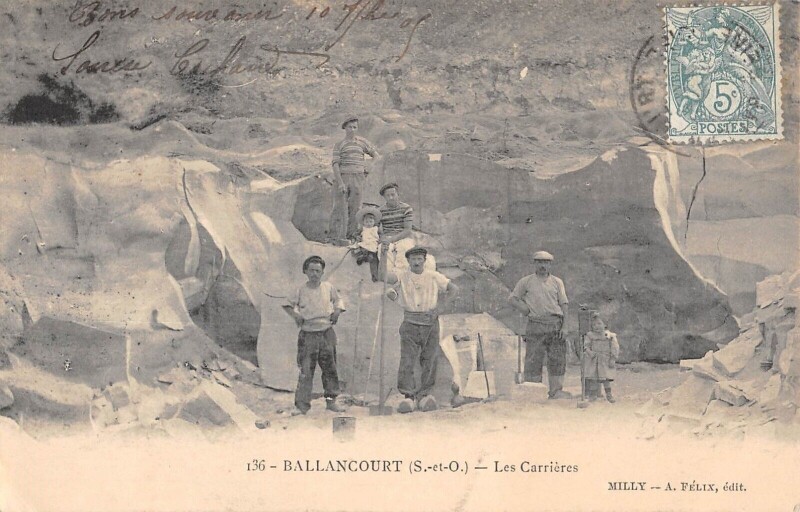 Carte postale ancienne Ballancourt - Les Carrieres - Industrie