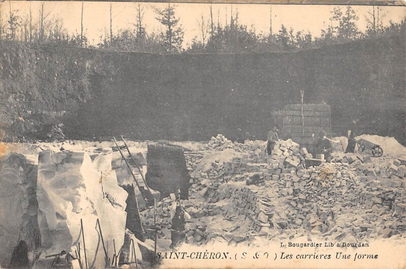 Carte postale ancienne Saint Cheron - Les Carrieres - Une Forme - Industrie