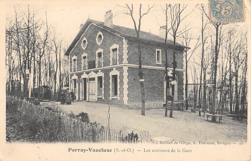 Carte postale ancienne Perray Vaucluse - Les Environs De La Gare