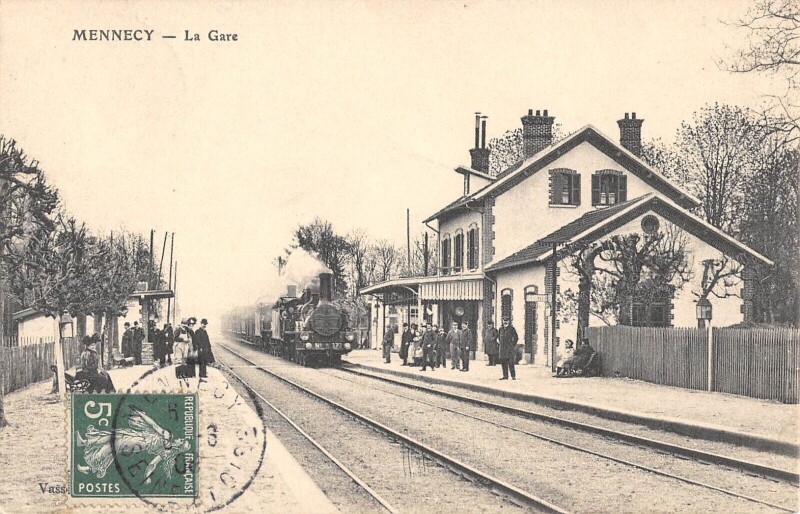 Carte postale ancienne La Gare à Mennecy