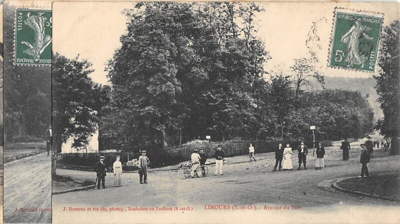 Carte postale ancienne Limours - Avenue Du Parc - cliché rare à Limours