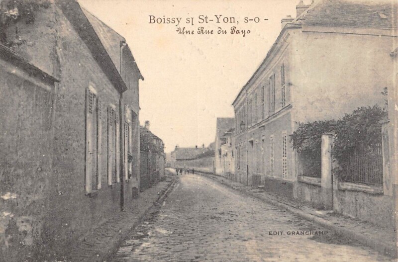 Carte postale ancienne Boissy Sous Saint Yon - Une Rue Du Pays - cliché rare à Boissy-sous-Saint-Yon