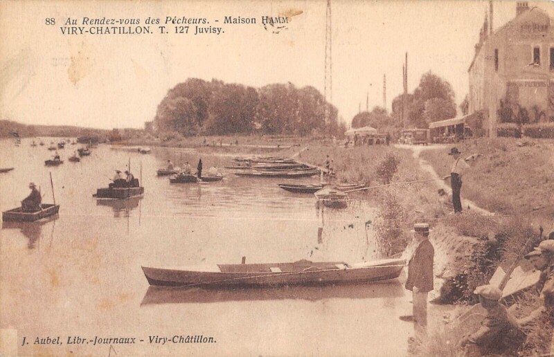 Carte postale ancienne Viry Chatillon - Au Rendez Vous Des Pecheurs - Maison Hamm
