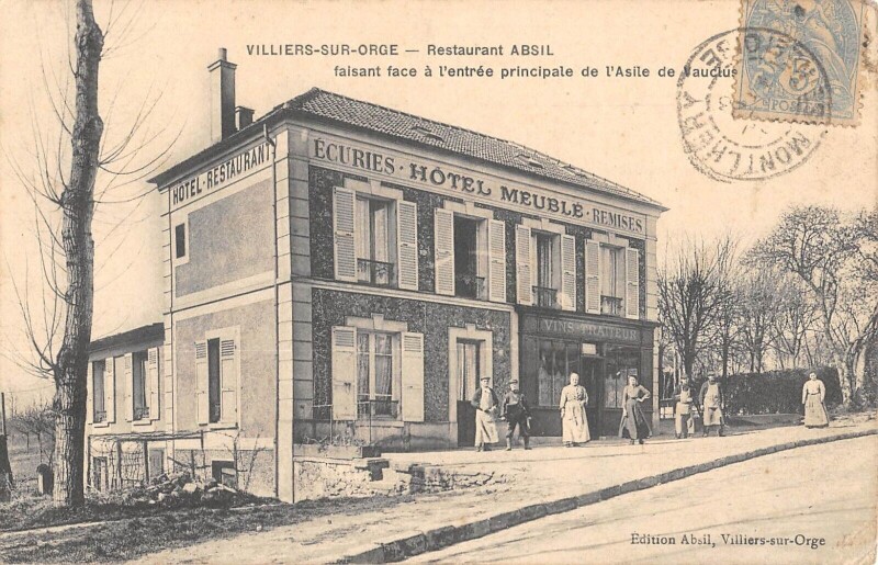 Carte postale ancienne Villiers Sur Orge - Restaurant Absil à Villiers-sur-Orge
