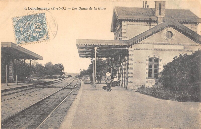 Carte postale ancienne Longjumeau / Les Quais De La Gare à Longjumeau