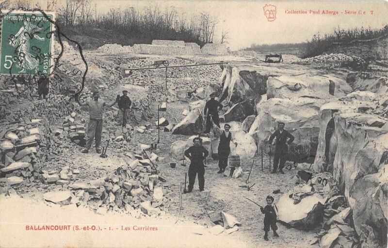 Carte postale ancienne Ballancourt - Les Carrieres - Industrie