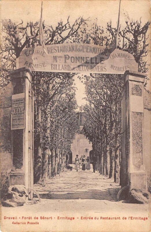 Carte postale ancienne Draveil - Foret De Senart - Ermitage - Entree Du Restaurant De L'Ermitage à Draveil