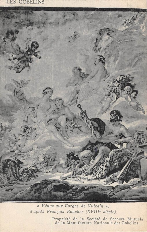 Carte postale ancienne Les Gobelins - Vénus aux Forges de Vulcain à Paris 13e