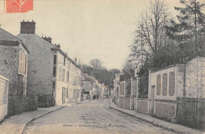 Carte postale ancienne Bures - Grande Rue - Cote D'Orsay à Orsay