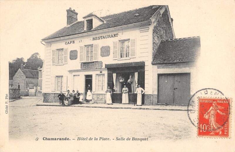 Carte postale ancienne Chamarande - Hotel De La Place - Lemoine - Salle De Banqet à Chamarande