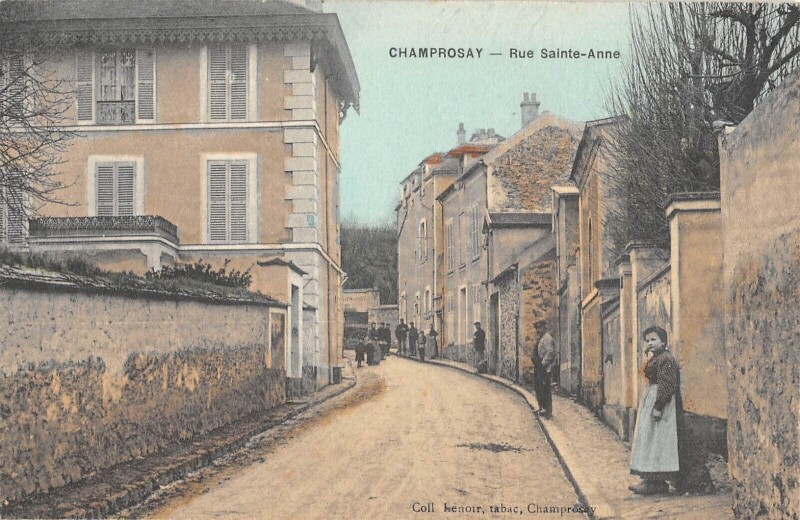 Carte postale ancienne Champrosay / Rue Sainte Anne