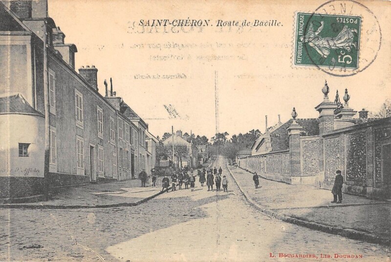 Carte postale ancienne Saint Cheron - Route De Baville