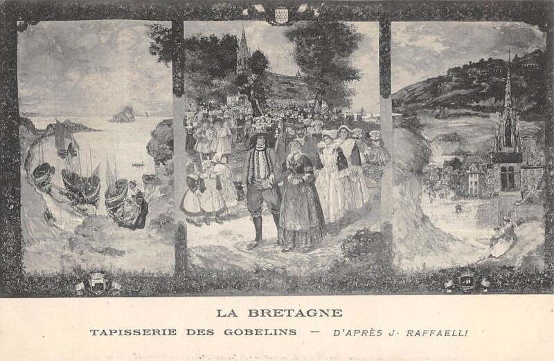 Carte postale ancienne La Bretagne - Tapisserie des Gobelins à Paris 13e
