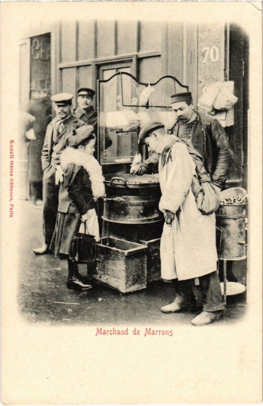 Carte postale ancienne Paris Petits Metiers Le Marchand de marrons