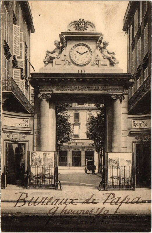 Carte postale ancienne Paris Administration du Chemin de Fer