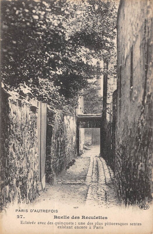Carte postale ancienne Ruelle des Reculettes à Paris 13e
