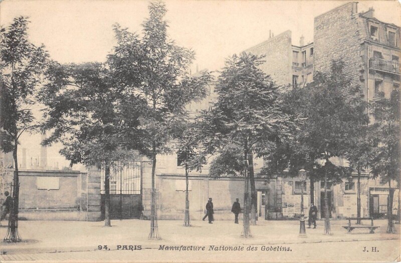 Carte postale ancienne Paris 13e Manufacture Des Gobelins à Paris 13e