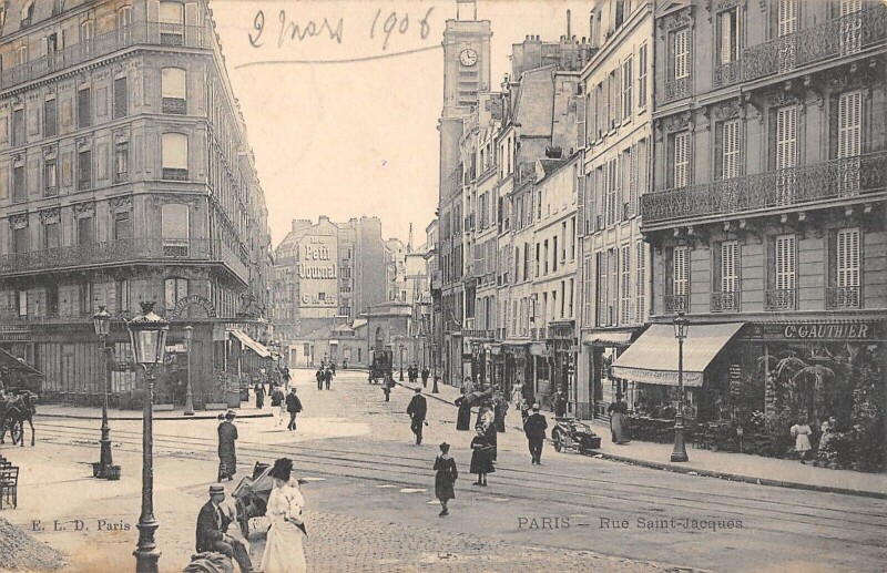 Carte postale ancienne Paris 5e Rue Saint Jacques à Paris 5e