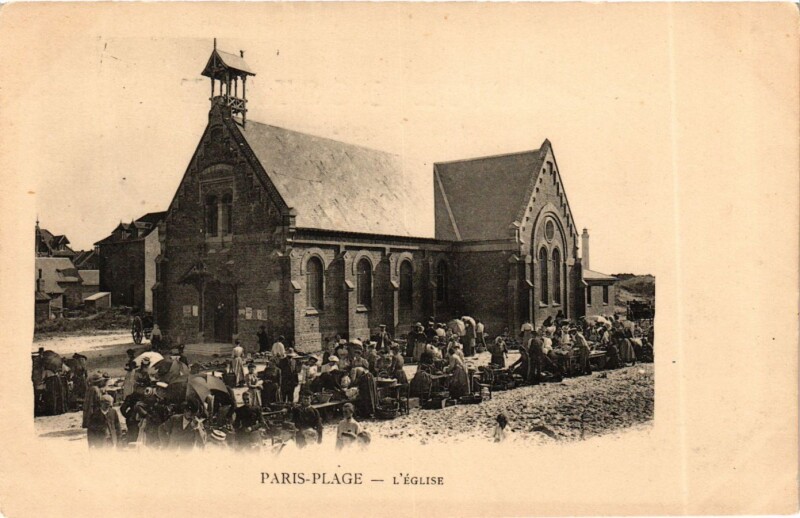 Carte postale ancienne Paris-Plage - L'Eglise