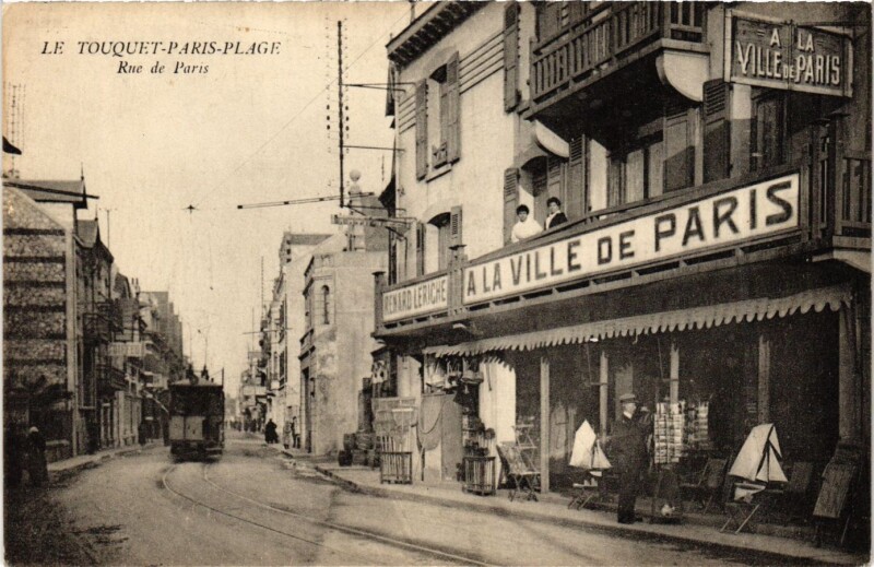 Carte postale ancienne Le Touquet-Paris-Plage - Rue de Paris au Touquet-Paris-Plage
