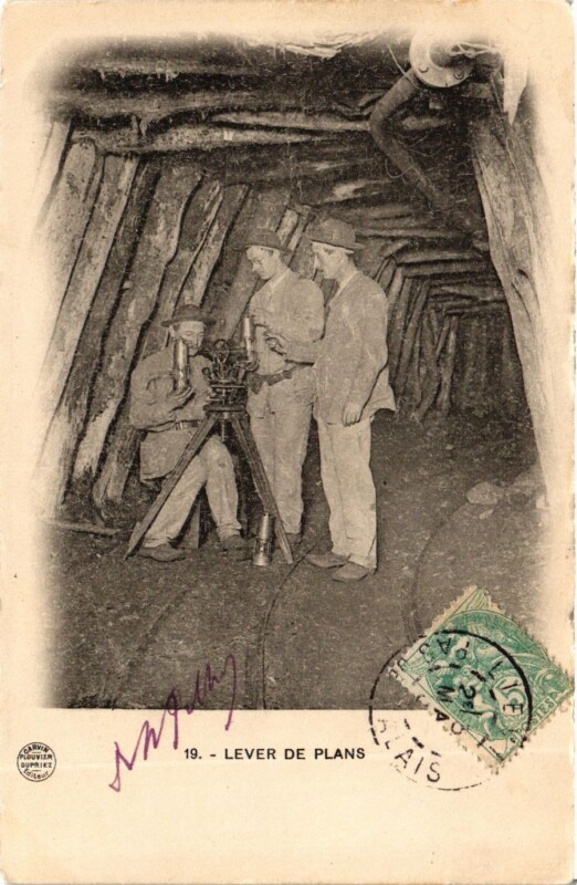 Carte postale ancienne Lever de Plans