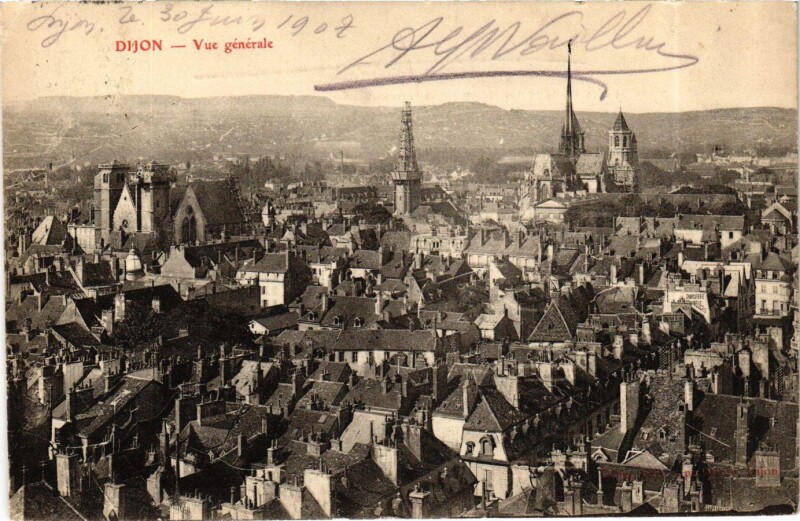 Carte postale ancienne Bourgogne Dijon Vue générale à Dijon