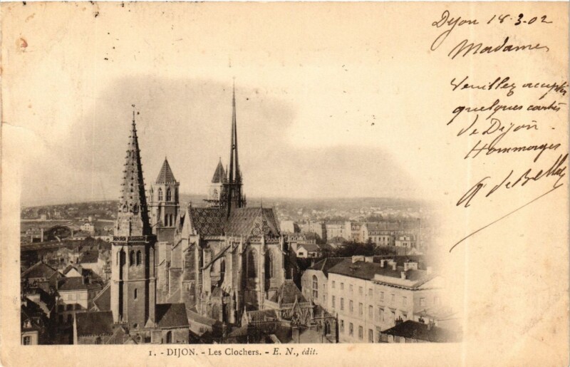Carte postale ancienne Cote-d'Or Dijon Les Clochers à Dijon