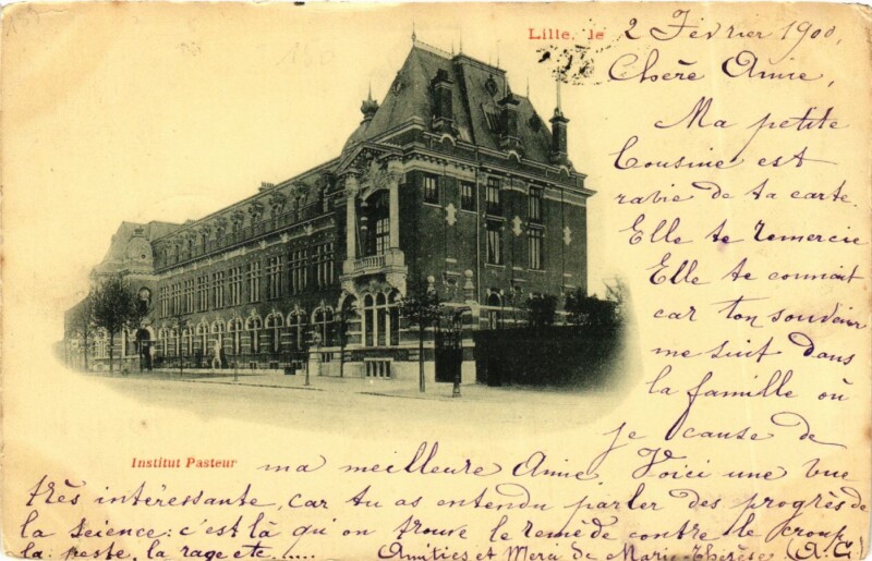 Carte postale ancienne Nord Lille Institut Pasteur à Lille