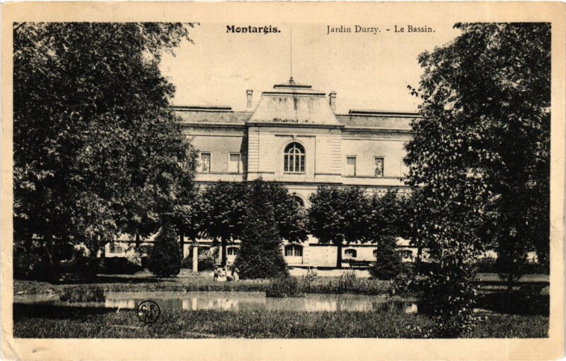 Carte postale ancienne Loiret Montargis Jardin Durzy Le Bassin à Montargis