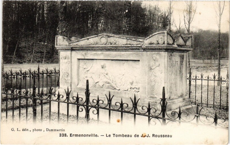 Carte postale ancienne Ermenonville- Le Tombeau de J.J. Rousseau France à Ermenonville