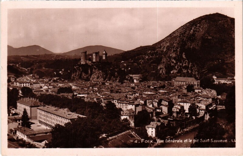 Carte postale ancienne Foix Vue générale Ariege